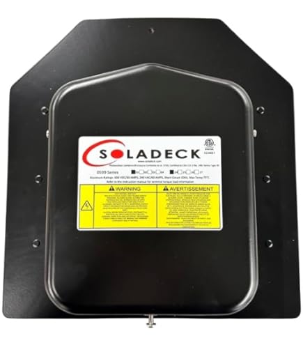 SolaDeck 0599B UL50 Type 3R Roof Mount PV Junction Box in Black